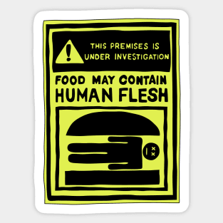 May Contain Human Flesh Sticker